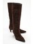 Sıora Kahverengi Süet Hakiki Deri Kadın Kısa Topuklu Çizme 1