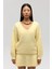 Zerium Basic V Yaka Sarı Triko Kazak 2