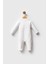%100 Pamuk / %100 Cotton Kız Bebek Beyaz Tulum 3