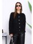 Siyah Düğmeli Simli Angora Yumoş Triko Hırka 3