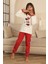 Mnn Puantiye Baskılı Kız Çocuk Pijama takımı - Beyaz 5