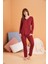 Kadın Bordo Pijama Takımı 28091 1