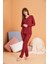 Kadın Bordo Pijama Takımı 28091 2