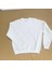 Unisex Basic Bisiklet Yaka Sweatshirt Krem Krem - Xl 3