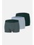 Açık Mavi-Koyu Yeşil 5210 3'lü Desenli Pamuk Boxer 1
