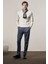 Indigo Mavi Yan Cep Düz Paça Pamuklu Comfort Fit Chino Casual Pantolon 1003255166 1