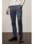 Indigo Mavi Yan Cep Düz Paça Pamuklu Comfort Fit Chino Casual Pantolon 1003255166 2