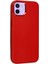 Bfs iPhone 12 Kılıf Asya Deri Silikon - Kırmızı 2
