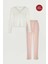 Kadın Soft Touch Fitilli Uzun Kollu Pijama Takımı 1