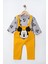 Mickey Mouse Baskılı Içi Badili Salopet Bebek Tulumu 2