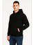 Erkek Ovarsize Kapüşonlu Swetshirt Kanguru Çepli Cıtcıtlı 3 Iplik Şardonlu Hoodie 3