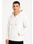 Erkek Ovarsize Kapüşonlu Swetshirt Kanguru Çepli Cıtcıtlı 3 Iplik Şardonlu Hoodie 4