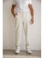 Erkek Esnek Dokulu Slim Fit Bej Pantolon 1