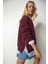 Fermuar Detaylı Şardonlu Sweatshirt LUB0003 Bordo 1