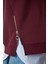 Fermuar Detaylı Şardonlu Sweatshirt LUB0003 Bordo 5