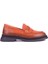 - Hakiki Deri Turuncu Renk Kadın Loafer - 25101905 1