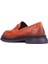 - Hakiki Deri Turuncu Renk Kadın Loafer - 25101905 3