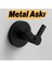 Askılık Vidalı Paslanmaz Metal Duvar Askısı Banyo ve Mutfak Için Modern Tasarım Siyah 1