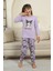 Krm Baskılı Kız Çocuk Pijama takımı - Lila 4