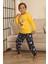 Space Baskılı Erkek Çocuk Pijama takımı - Sarı 4