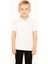 Çocuk Polo Yaka Tişört | Beyaz | %100 Pamuk | Unisex | Okul & Günlük Kullanım 2