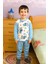 Erkek Çocuk Karakter Baskılı %100 Pamuklu Renkli Pijama Takımı 1