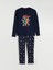 Yeni Sezon Standart Kalıp Yılbaşı Temalı Erkek Pijama Takımı 5