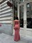 Krep Kumaş Kısa Kollu Kayık Yaka Yırtmaç Detay Maxi Boy Abiye Elbise 582904 Gülkurusu 4