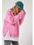 Fermuar Detaylı Şardonlu Sweatshirt LUB0003 Açık Pembe 2