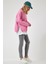 Fermuar Detaylı Şardonlu Sweatshirt LUB0003 Açık Pembe 3