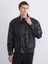 Yeni Sezon Rahat Kalıp Dik Yaka Erkek Deri Görünümlü Ceket 2
