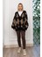Baklava Desen Salaş Oversize Yün Hırka 27331 1