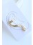 Yılan Tasarım Dizi Baget Zirkon Taşlı Kıkırdaklı Earcuff Küpe Gold 4