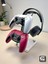 Beyaz Ahşap ve Siyah Metal Gaming Ps4 Ps5 Xbox Joystick Kontroller Tutucu ve Kulaklık Dikey Standı 1