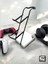 Beyaz Ahşap ve Siyah Metal Gaming Ps4 Ps5 Xbox Joystick Kontroller Tutucu ve Kulaklık Dikey Standı 6