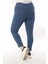 Kadın Battal Tırnaklı Taşlamalı Jeans 5