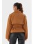 Beli Kuşaklı Crop Trençkot Kahve 5
