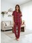 Kadın Kırmızı Ekoseli Pijama Takımı 1