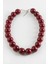 Ds-Derin Trend Boncuk Kolye-Bordo 2