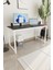 Siyah/beyaz 140X60 Çalışma Masası, Bilgisayar Masası, Ofis Masası, Metal Ayaklı 1