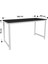 Siyah/beyaz 140X60 Çalışma Masası, Bilgisayar Masası, Ofis Masası, Metal Ayaklı 3