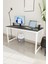 Siyah/beyaz 140X60 Çalışma Masası, Bilgisayar Masası, Ofis Masası, Metal Ayaklı 4