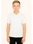 Genç Polo Yaka Tişört | Beyaz | %100 Pamuk | Unisex | Okul & Günlük Kullanım 2