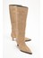 Sıora Bej Süet Hakiki Deri Kadın Kısa Topuklu Çizme 1