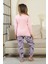 Krm Baskılı Kız Çocuk Pijama takımı - Pembe 2