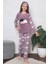 Kız Çocuk Welsoft Kumaş-Göz Bantlı Bulut Baskılı Pijama Takımı 12298 1