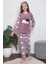 Kız Çocuk Welsoft Kumaş-Göz Bantlı Bulut Baskılı Pijama Takımı 12298 2