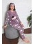 Kız Çocuk Welsoft Kumaş-Göz Bantlı Bulut Baskılı Pijama Takımı 12298 4