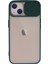 Bfs iPhone 13 Kılıf Palm Buzlu Kamera Sürgülü Silikon - Yeşil 1