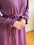 Mürdüm Reglan Kol Saç Örgü Desen Örme Elbise 9923 2